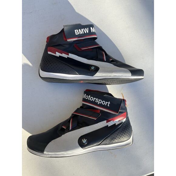 Puma X BMW Motorsport Driving Shoes Sz 12 Black Leather - Picture 1 of 8